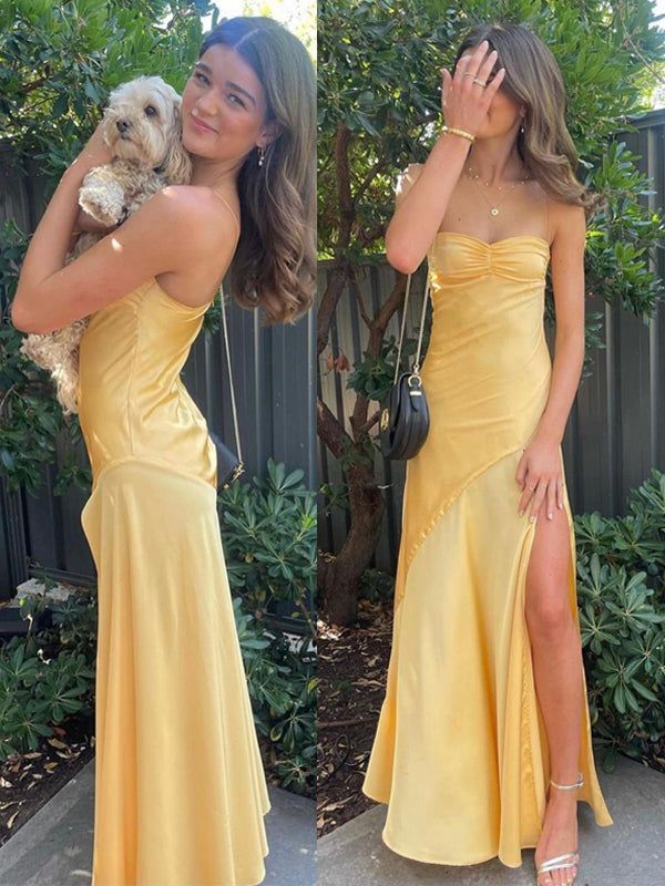 Yellow prom dresses, evening dresses,party dresses, sexy formal dress      fg3346