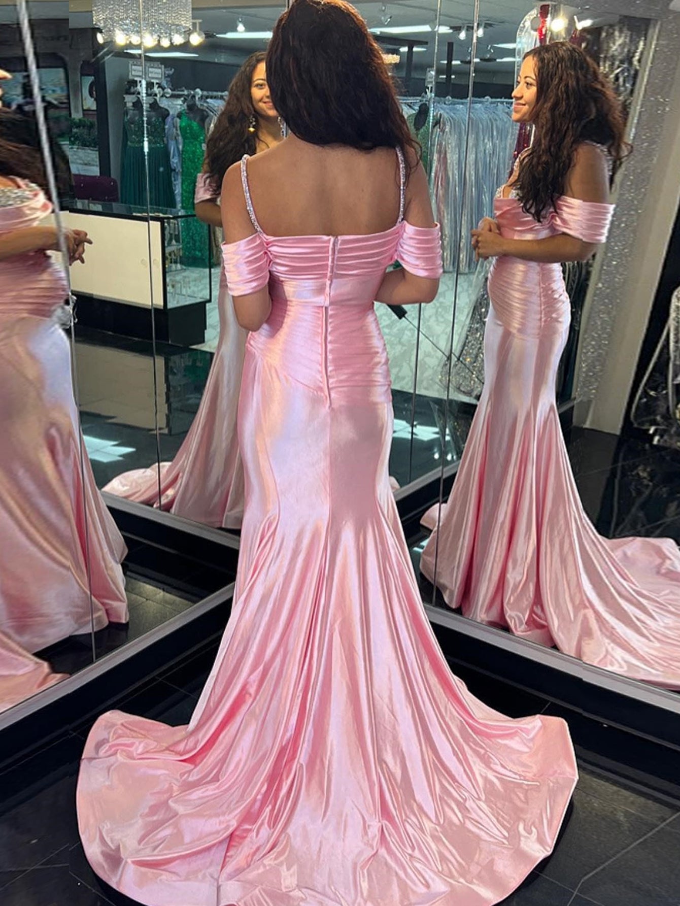 Judith | Pink Sweetheart Neck Long Mermaid Prom Dress