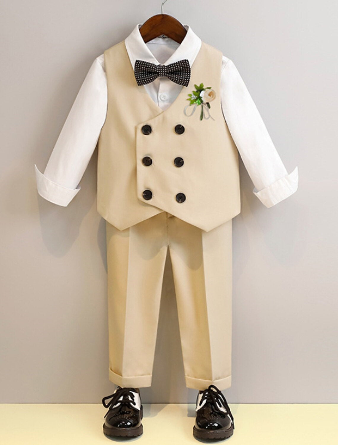 Boys Shirt & Pants Outfit Long Sleeves 7-13 Years 5 Roots Boy's Wedding Suit Sets