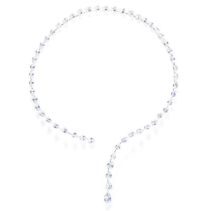 Stylish Cubic Zirconia Collar Necklace