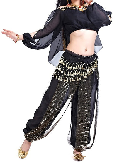 Belly Dance Top Sequin Women's Training Long Sleeve