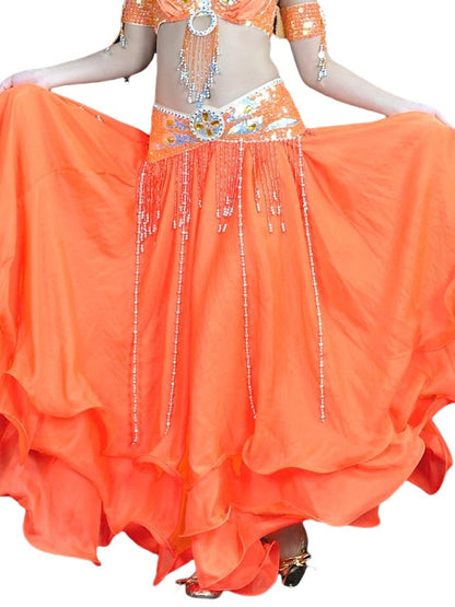 Belly Dance Skirt Draping Tier Women's Training