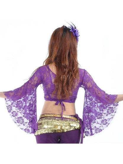 Belly Dance Long Sleeve Top Lace Women's Training Performance