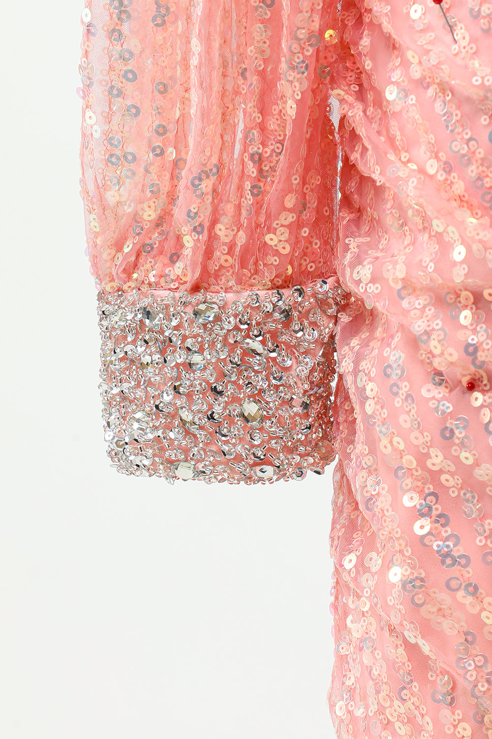 Blush One Shoulder Sequin Cocktail Dress