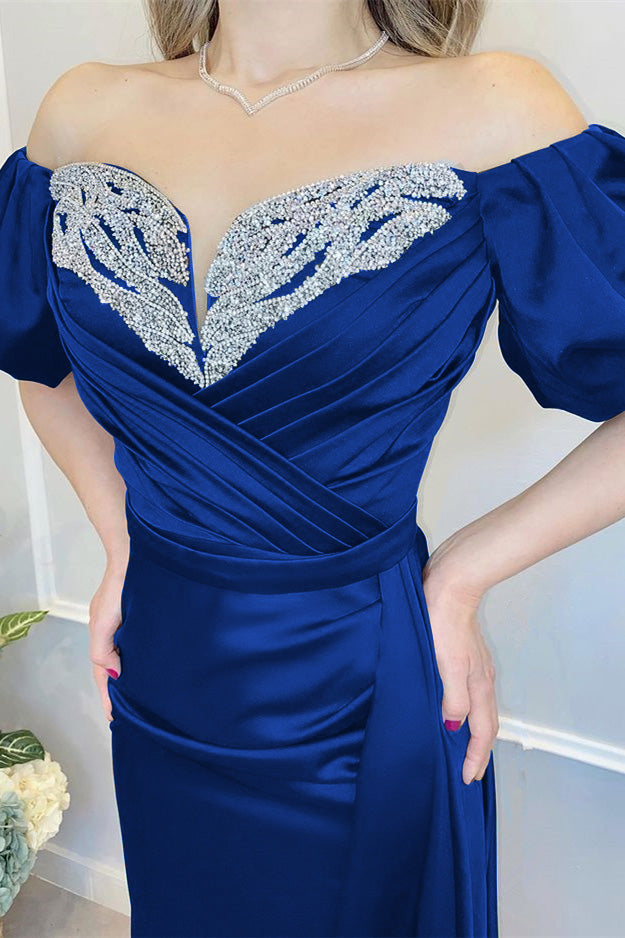 Peacock Off-the-Shoulder Mermaid Prom Dress With Split PD0871