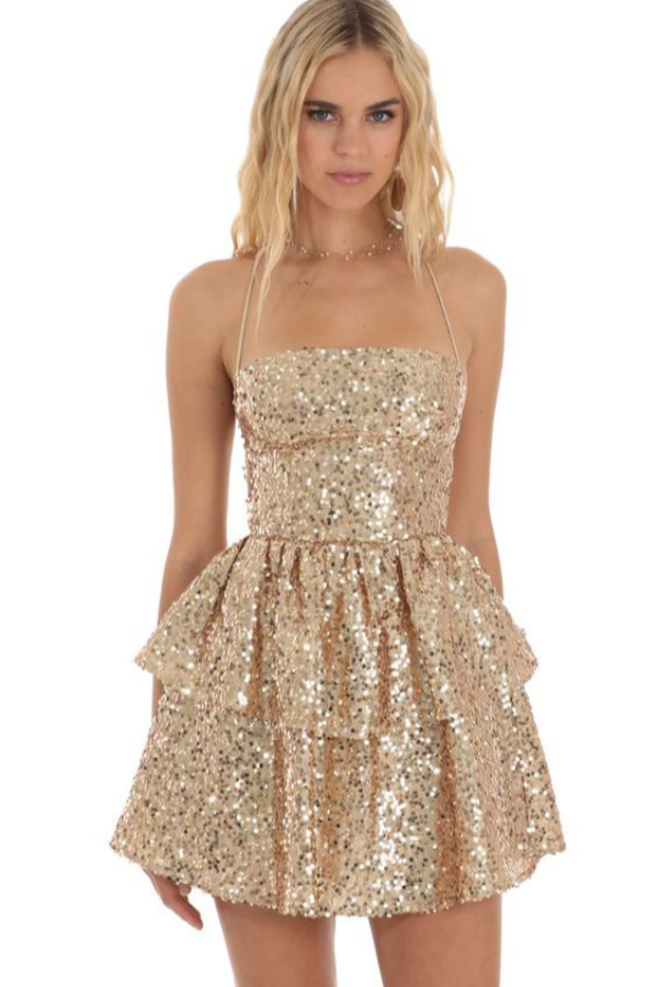 Mini Halter Sparkly Sequin Homecoming Dress Backless Short Prom Dress HC0011