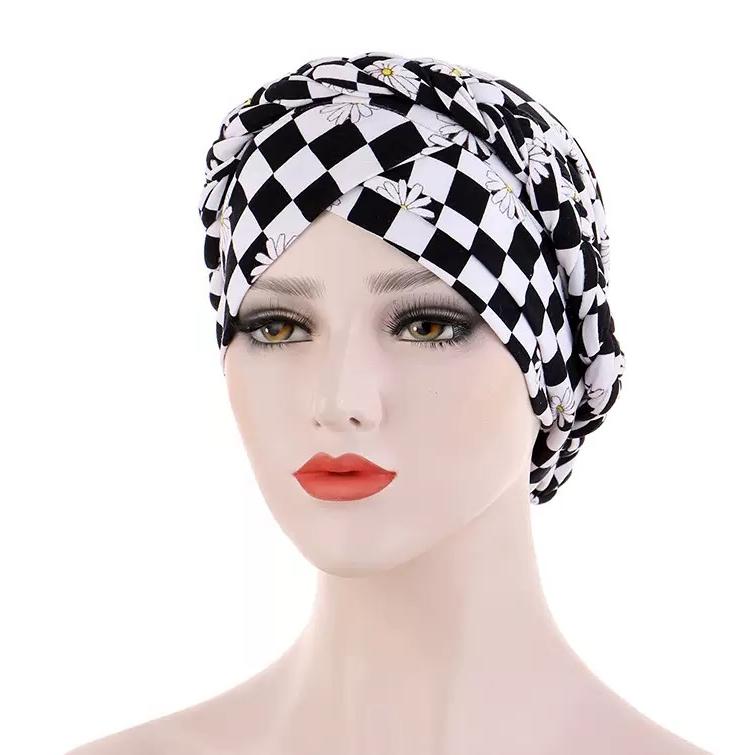 Women Cotton Print Islamic Inner Hijab Wrap Head  Muslim Turban