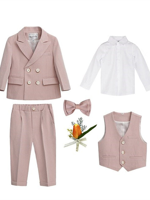 Kids Boys Suit & Blazer Shirt & Pants  Long Sleeve 5 Roots Outfit Set 3-7 Years Boy's Wedding Suit Sets