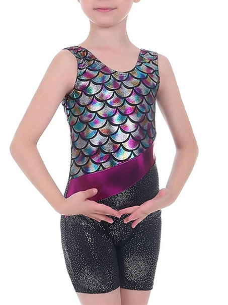 Kids' Dancewear Ballet Sleeveless Printing Splicing Girls' Performance Polyester