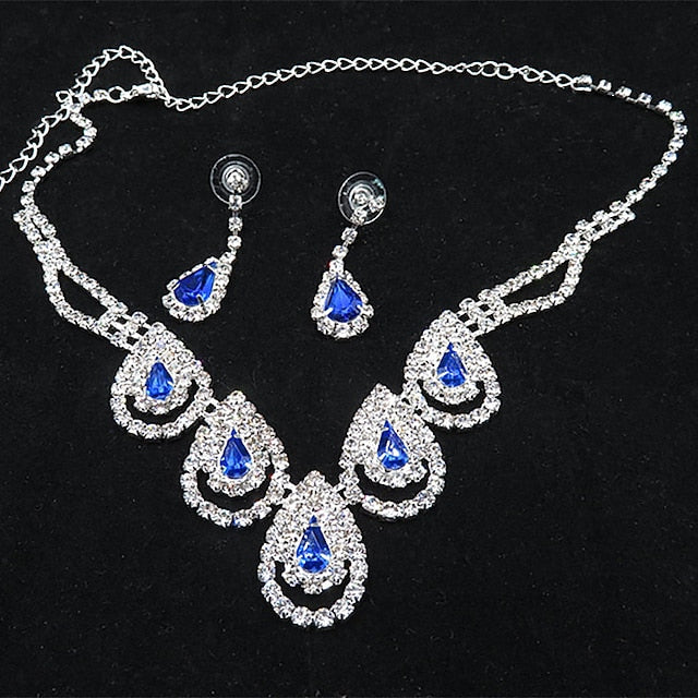 1 set Jewelry Set Drop Earrings For Women's Special Occasion Gemstone Pendant Necklace