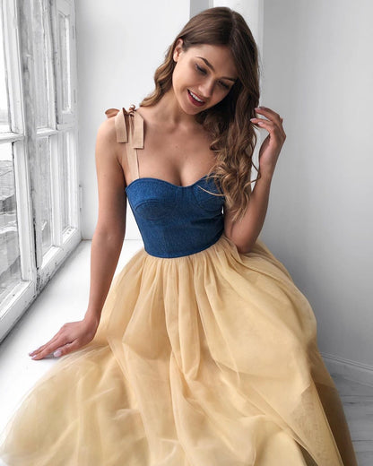 LTP1018,Charming sweetheart a-line homecoming dresses tulle prom dresses tea length formal party dress