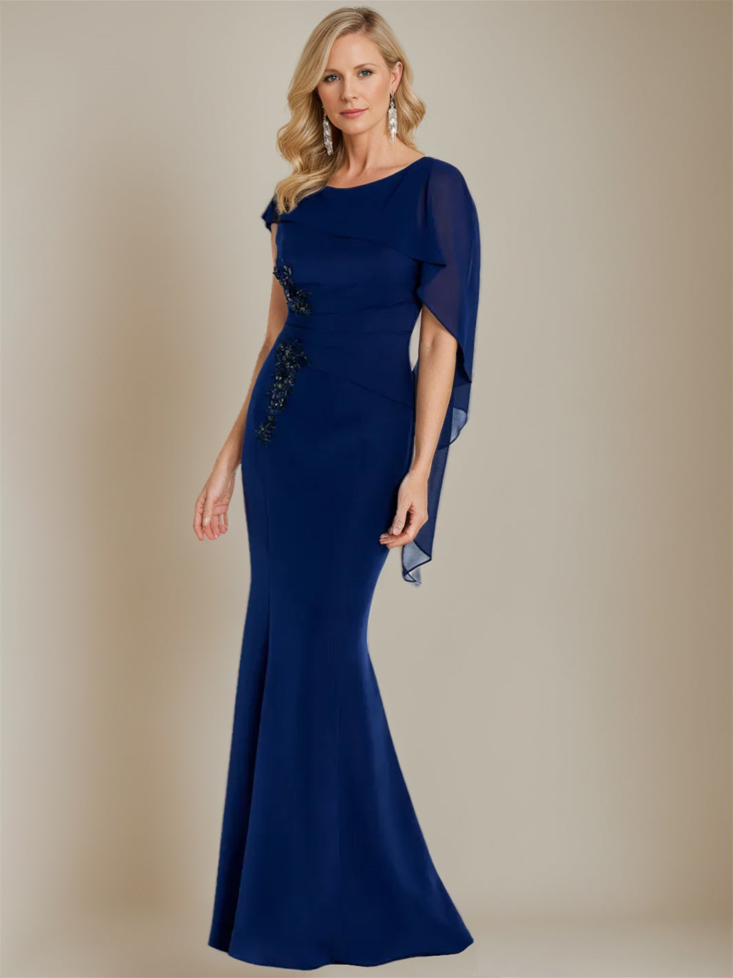 Mermaid/Trumpet Bateau Neck Sleeveless Floor-Length Mother Of The Bride Dresses