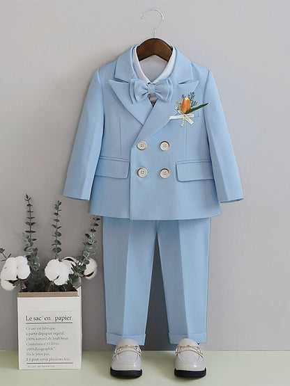 Kids Boys Suit & Blazer Shirt & Pants  Long Sleeve 5 Roots Outfit Set 3-7 Years Boy's Wedding Suit Sets