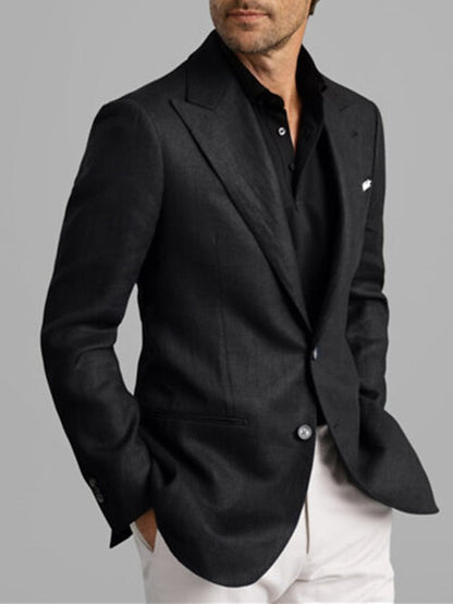 Men's Tailored Fit Single Breasted Two-buttons Blazer Jacket