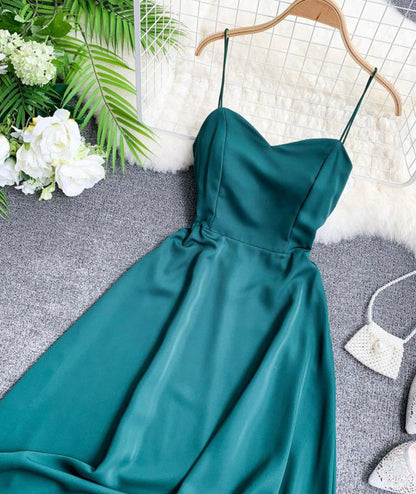 Cute A line chiffon backless dress fashion girl dress  987