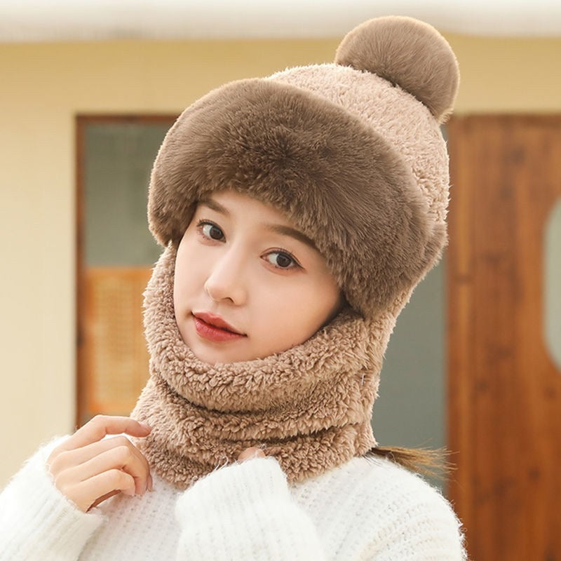 1 PCS Women's Warm Winter Home Daily Solid Polyester Casual Warm Casual Hat