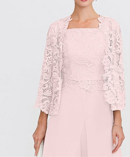 Women's Wedding Guest 3/4 Length Sleeve Floral Lace Bolero Wrap/Shawl