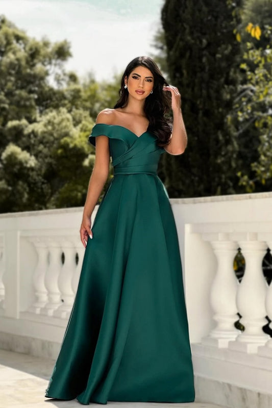 Elegant Peacock Off-The-Shoulder Prom Dress ZT0522