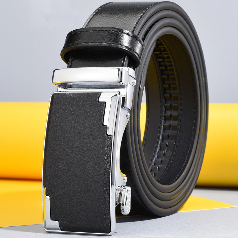 Men's Business Pin Buckle Swivel Leather Belt