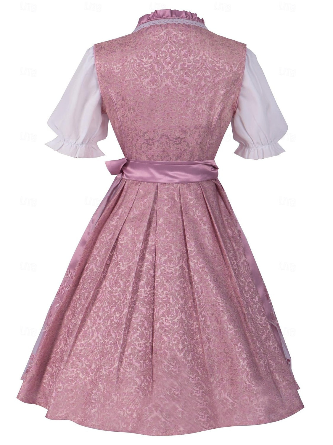 A-Line/Princess Jewel Neck Half Sleeves Knee-Length Vintage Dress with Bowknot