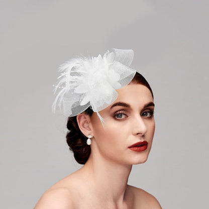 Special Occasion Tulle Fascinators with Feather