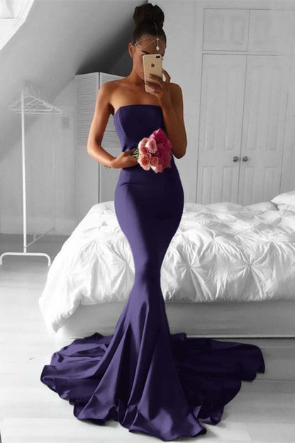 Pink Strapless Mermaid Prom Dress PD0641