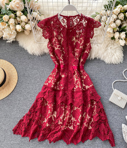 Cute lace short dress fashion girl dress  1180