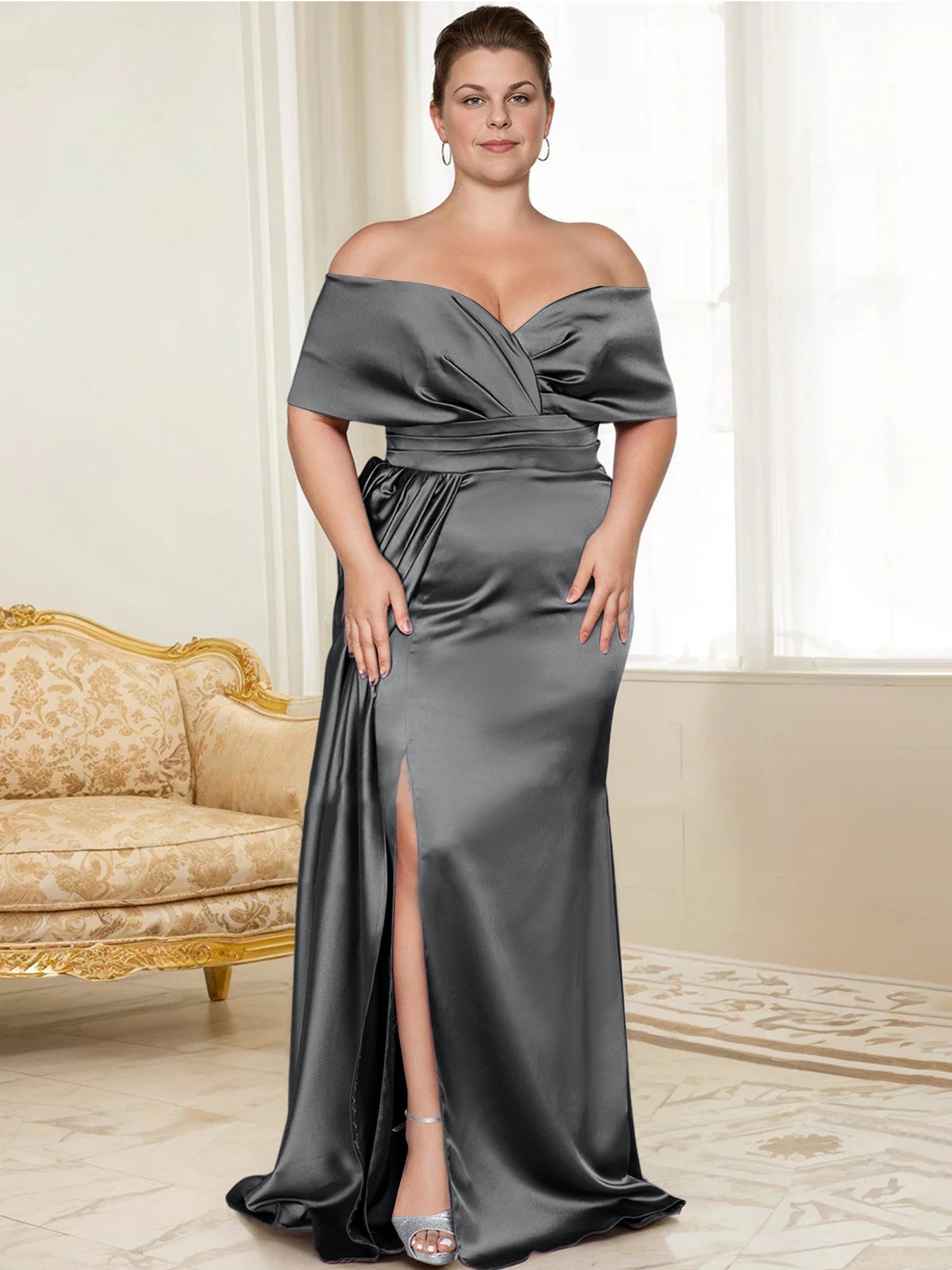 Trumpet/Mermaid Off-the-Shoulder Mother of the Bride Dresses