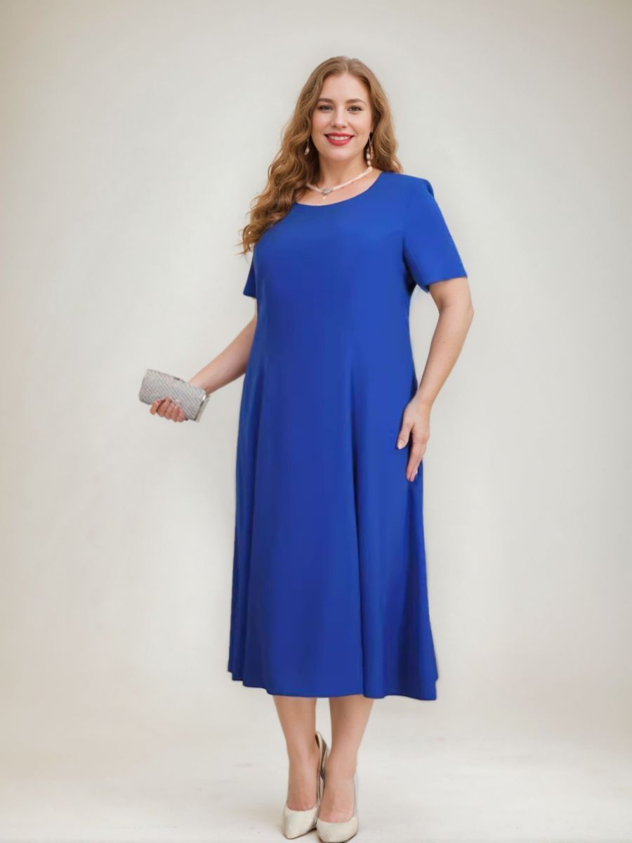 A-Line/Princess 3/4 Sleeves Tea-Length Plus Size Mother of the Bride Dresses with Appliques & Jacket