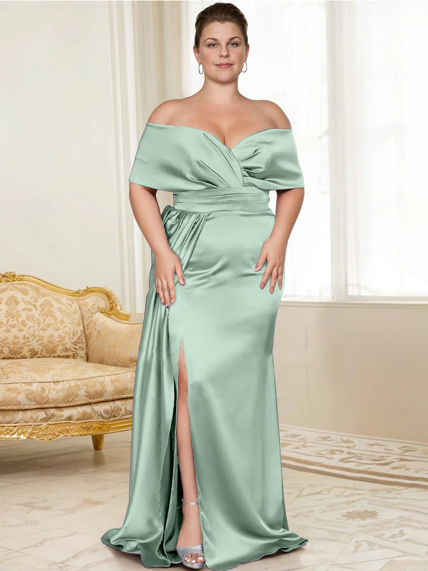 Trumpet/Mermaid Off-the-Shoulder Mother of the Bride Dresses