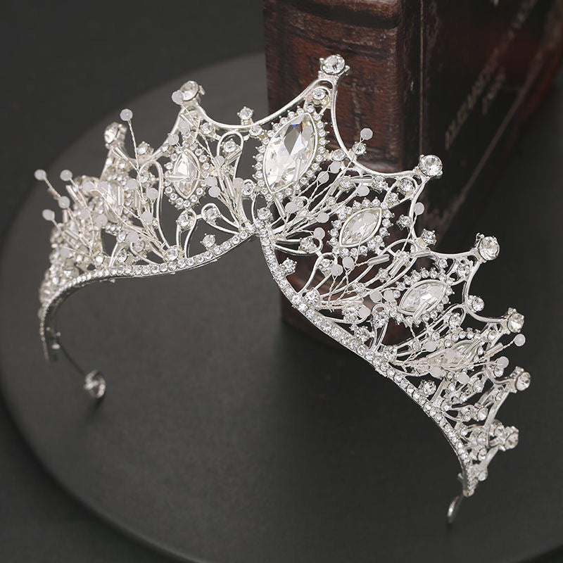 Children's Dress Accessories Vintage Elegant Crystal Crown Headpiece