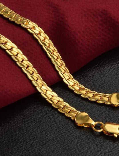 Men's Links Chain Herringbone Necklace