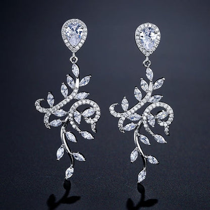 Exquisite Cubic Zirconia Drop Earrings