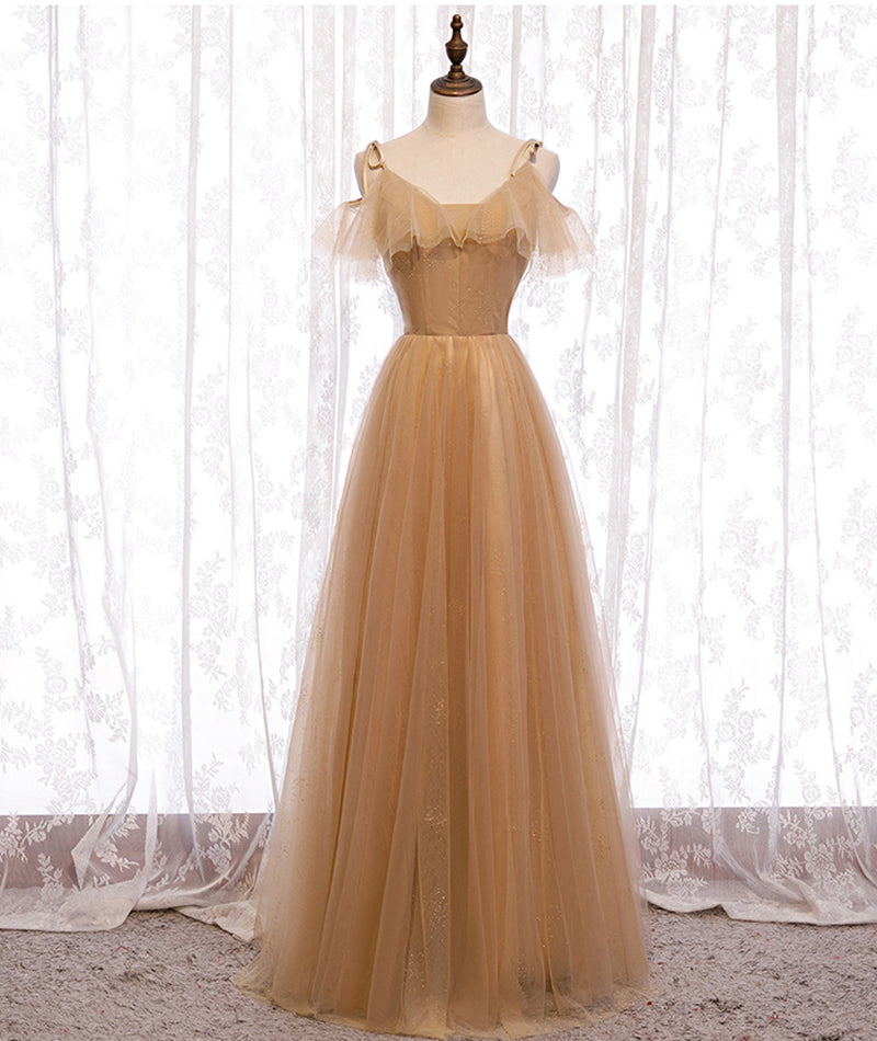 High quality A line tulle long prom dress bridesmaid dress  8370