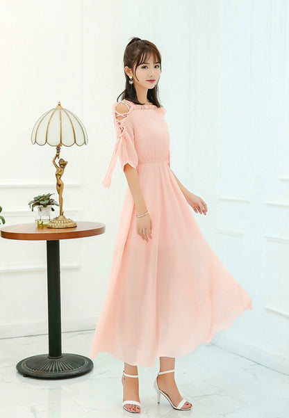 Cute chiffon A line girl dress summer dress  1187