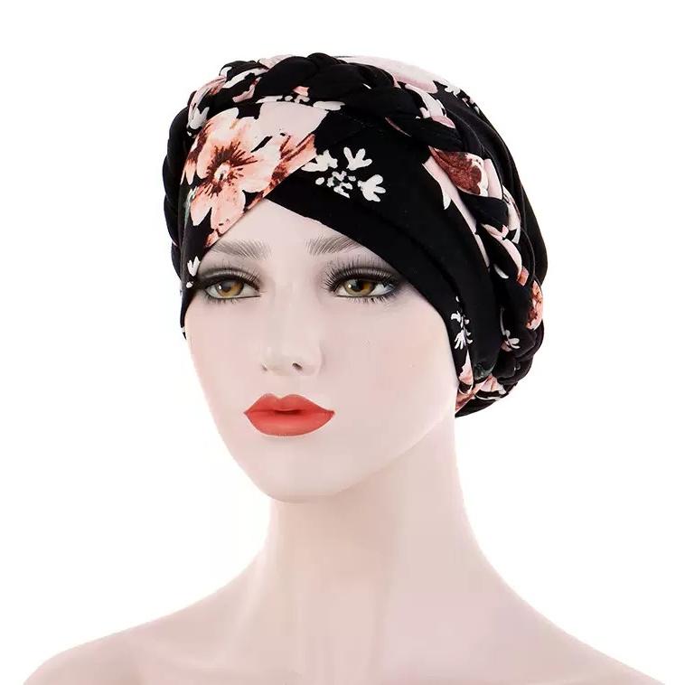 Women Cotton Print Islamic Inner Hijab Wrap Head  Muslim Turban