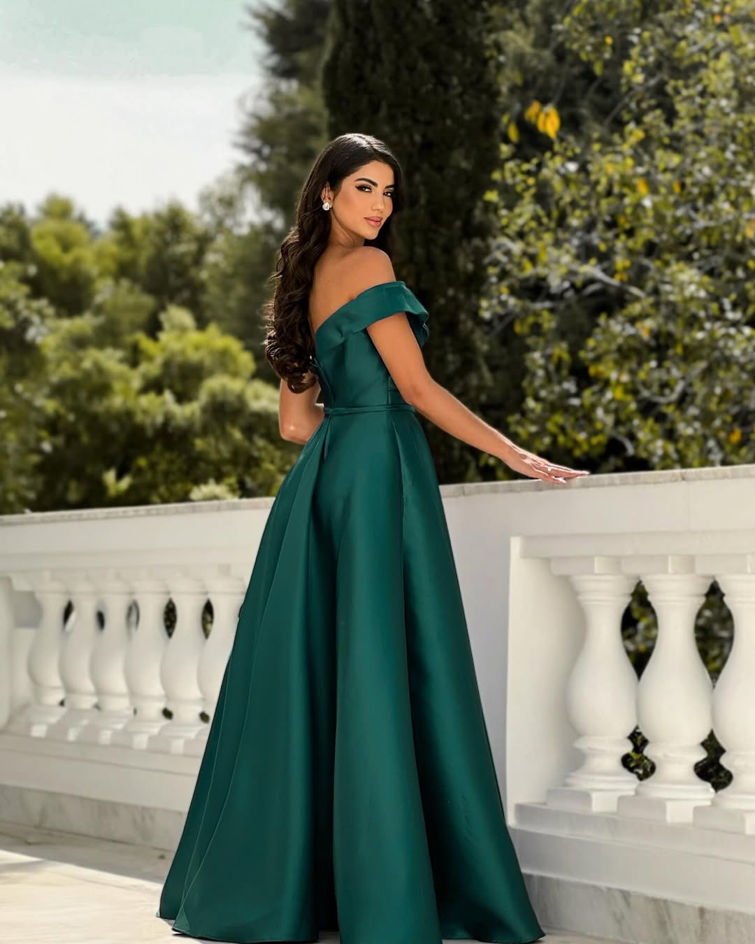 Elegant Peacock Off-The-Shoulder Prom Dress ZT0522