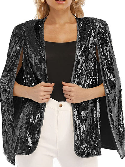 Women's Wedding Guest Long Sleeves Wrap/Shawls With Paillette & Glitter