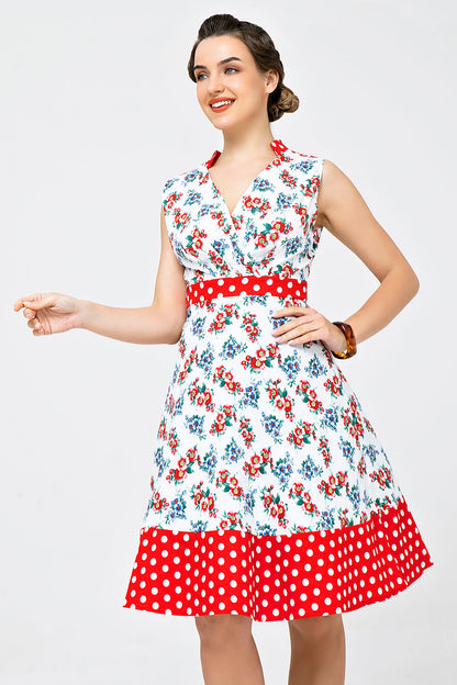 Printed Polka Dot Vintage Dress