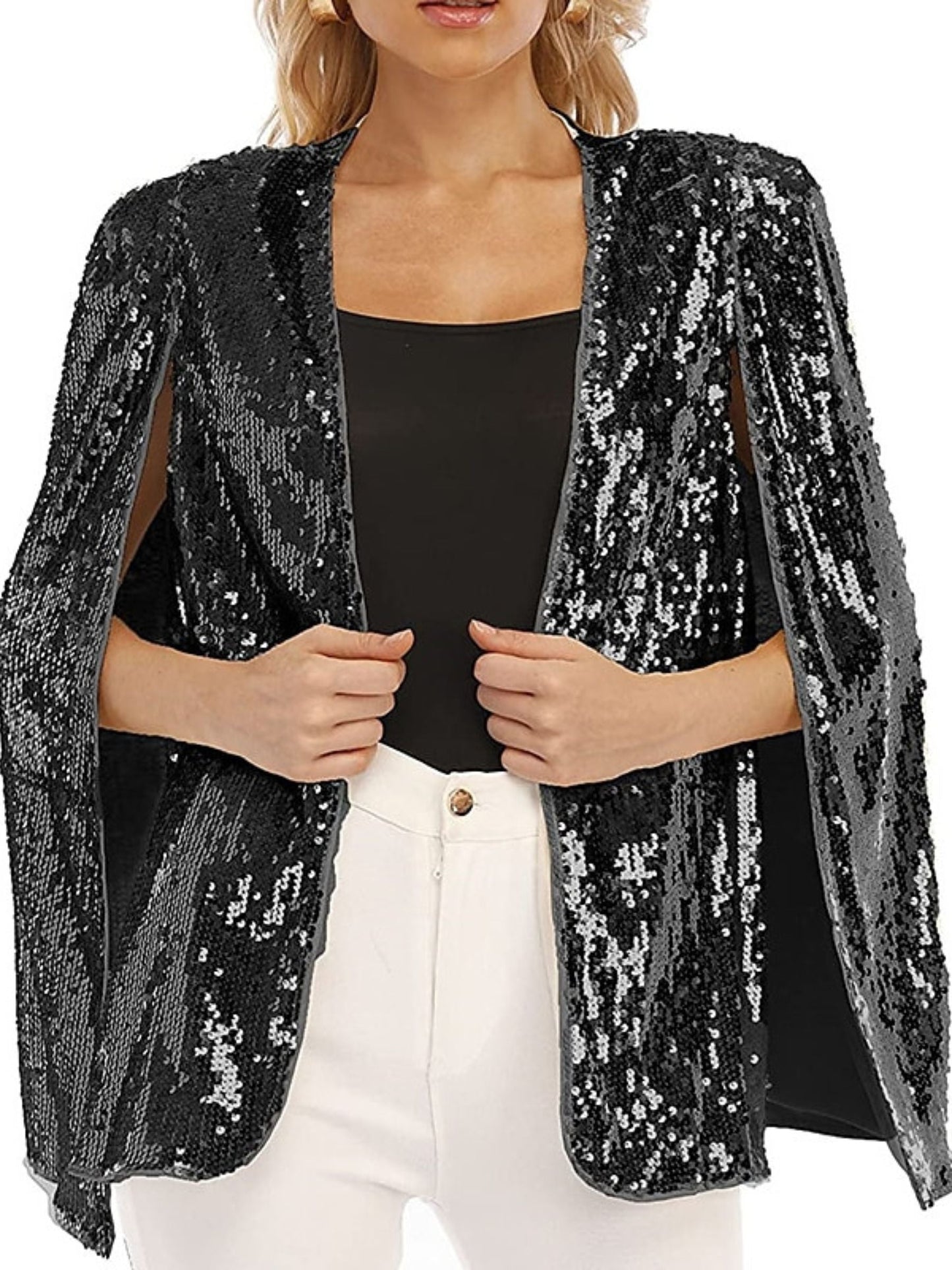 Women's Wrap Sparkling Long Sleeves Sequined Bolero Coats / Jackets Wedding Wraps