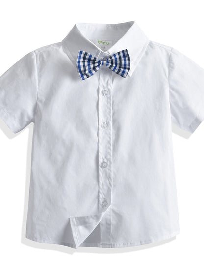 Boys Suit & Blazer Clothing Set Short Sleeve Summer Basic Toddler Wedding Suit Sets