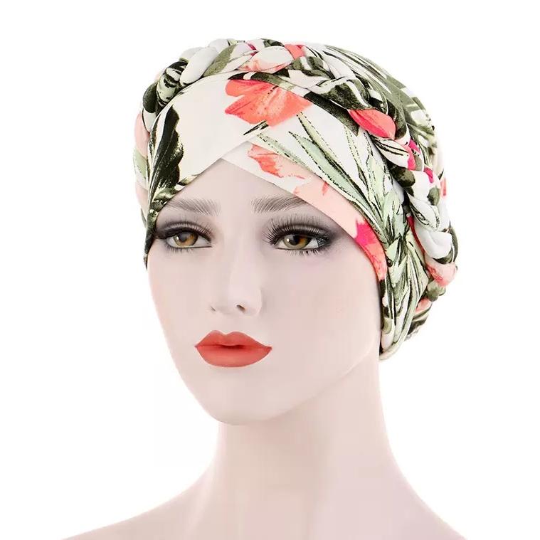 Women Cotton Print Islamic Inner Hijab Wrap Head  Muslim Turban