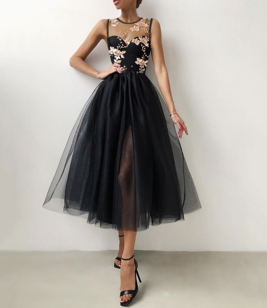 LACK TULLE LACE SHORT PROM DRESS PARTY DRESS  gh2340