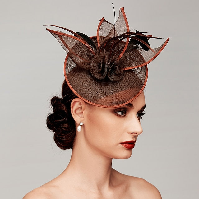 Kentucky Derby Hat Fascinators Headpiece with Feather