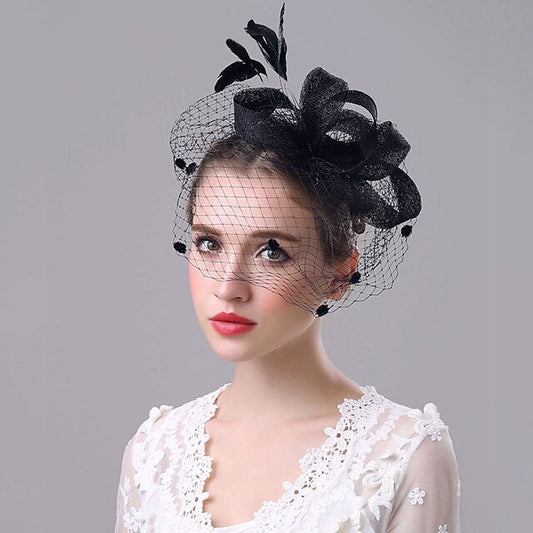 Fascinators Organza Polyester Party Evening Vintage Elegant With Feather Headpiece