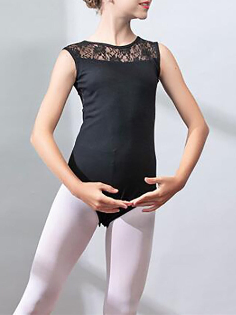 Kids' Dancewear Ballet Sleeveless Lace Split Joint Girls' Performance Spandex