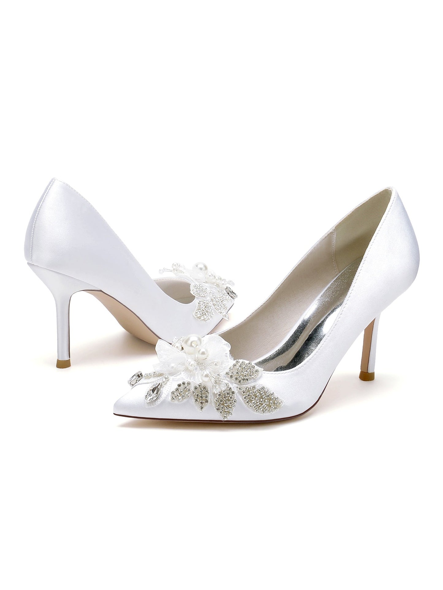 Women's  Wedding Shoes Lace High Heel Open Toe Bridal Shoes