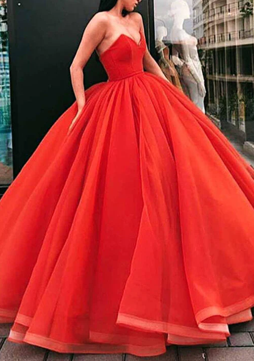 Ball Gown V-Neck Floor-length Long Prom Dresses With Belt