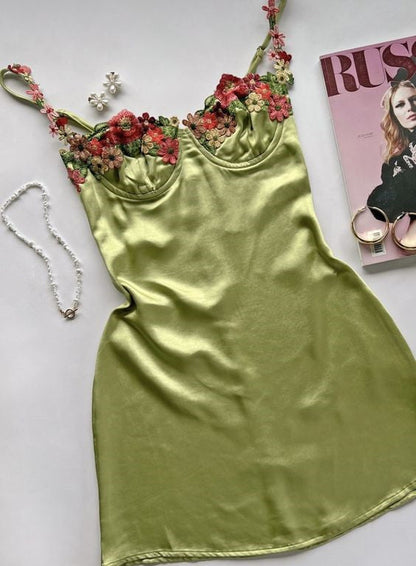 Floral Spaghetti Straps Homecoming Dresses Mini Celebrity Dress     fg6093