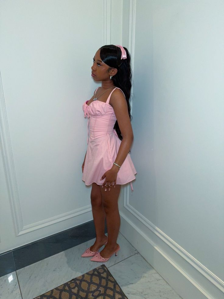 Pink Homecoming Dress A Line Short Birthday Dress      fg6519